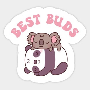 Cute Panda And Koala Bear Best Buds Sticker